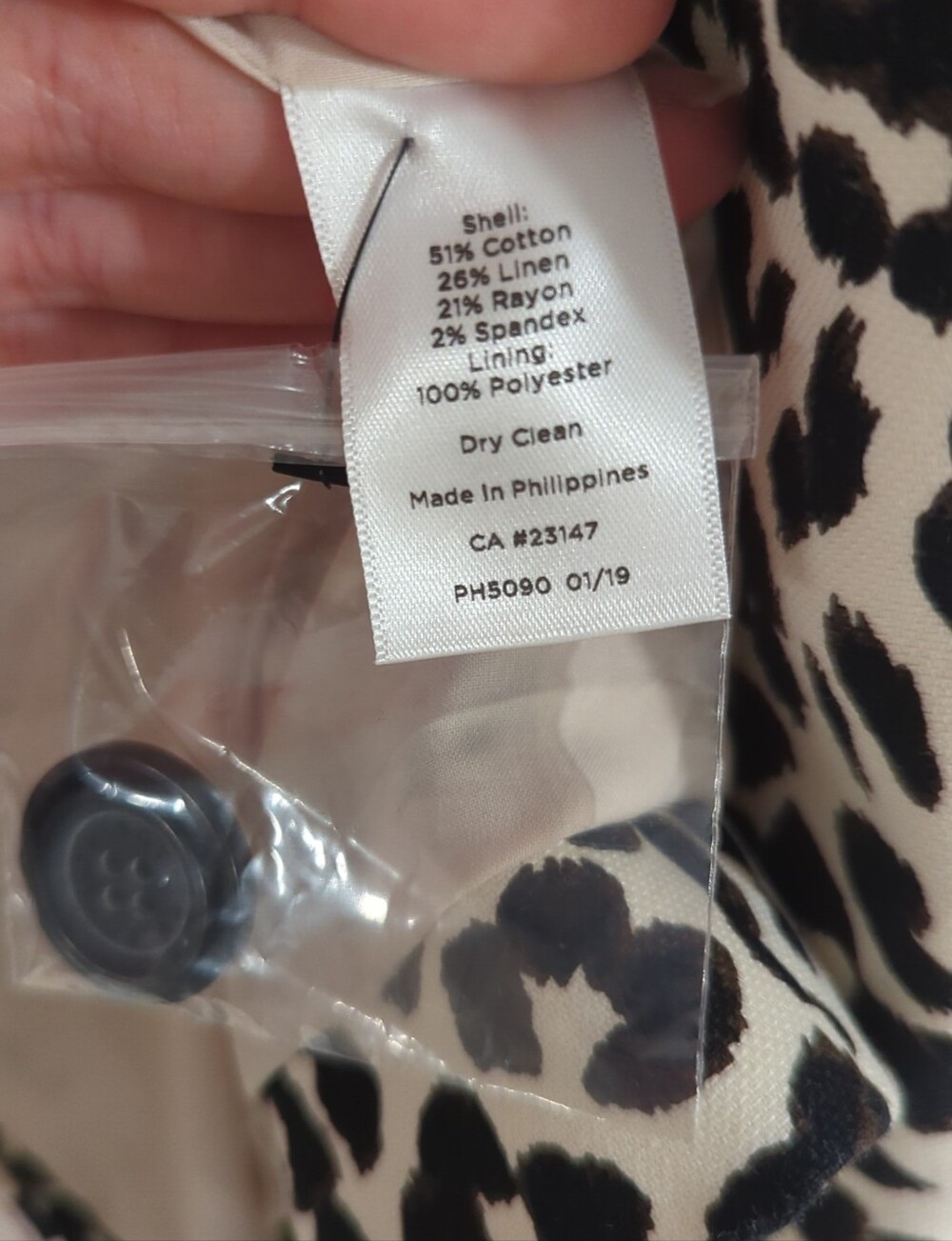 NWT Talbots Cream and White Leopard-Print Blazer Women's 12 Office Chic Animal - Picture 6 of 16